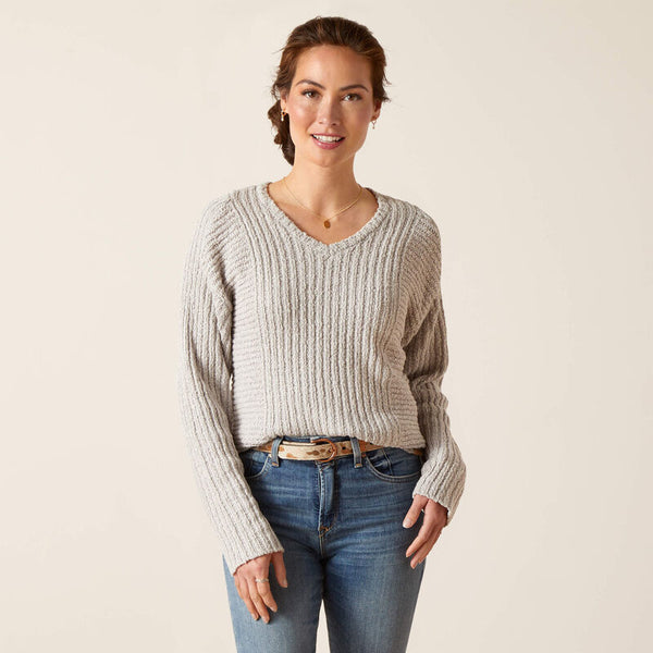 Ariat Daneway Sweater - Heather Grey - Lucks of Louth