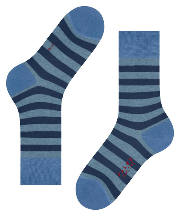 Falke Sensitive Mapped Line Socks - Bonnie Blue - Lucks of Louth