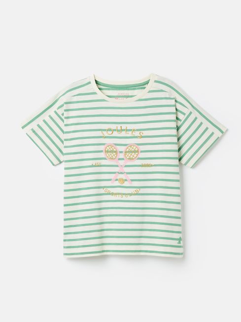 Joules Betty Green Embroidered T - Shirt - Lucks of Louth