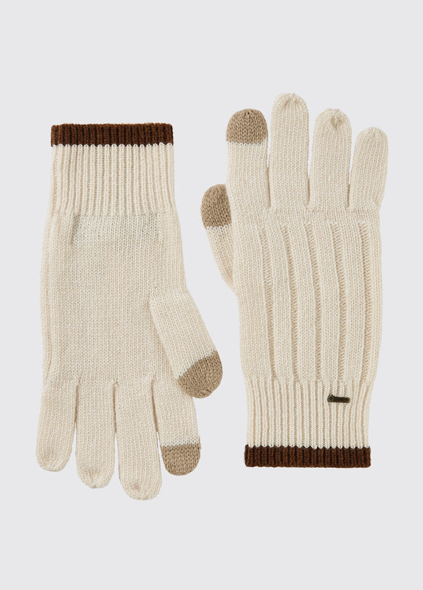 Dubarry Marsh Knitted Glove - Chalk - Lucks of Louth