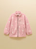 Joules Girls' Tilly Pink Zip Through Fleece