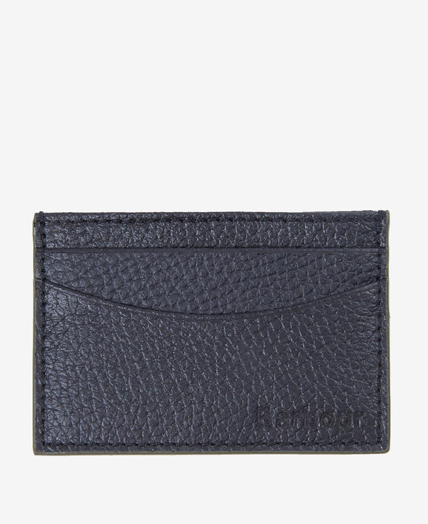 Barbour Grain Leather Card Holder - Black - Lucks of Louth