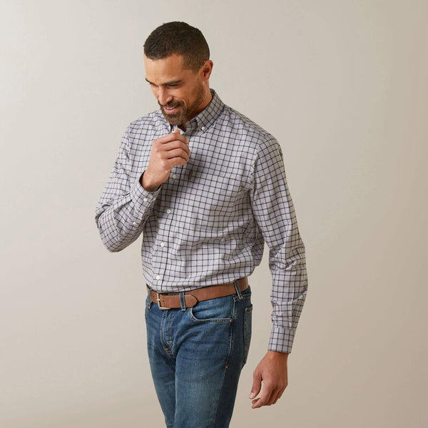 Ariat Clement Long Sleeve Shirt - Grey Check - Lucks of Louth