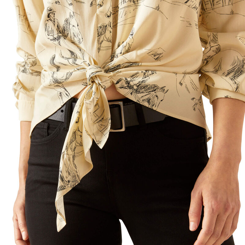 Ariat Larkspur Blouse - Ivory Toile - Lucks of Louth