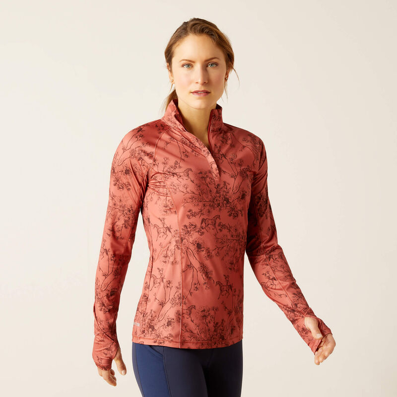 Ariat Ladies Lowell Long Sleeve Top - Toile - Lucks of Louth