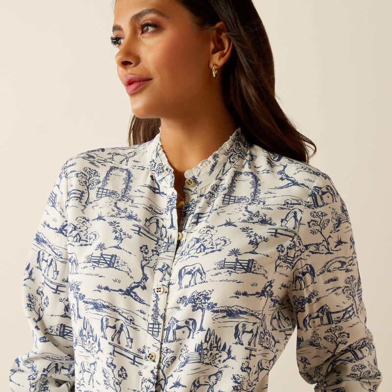 Ariat Clarion Blouse - Toile Scene Print - Lucks of Louth