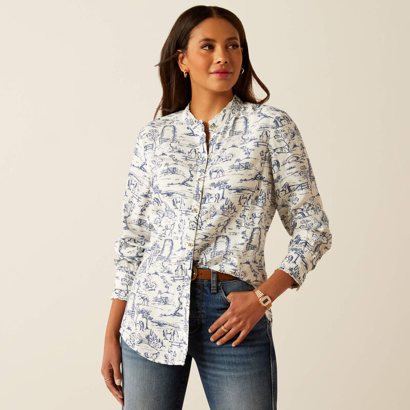 Ariat Clarion Blouse - Toile Scene Print - Lucks of Louth