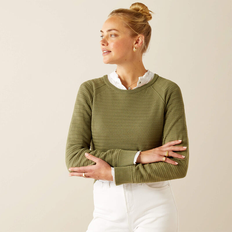Ariat Cambeck Sweater - Oil Green - Lucks of Louth