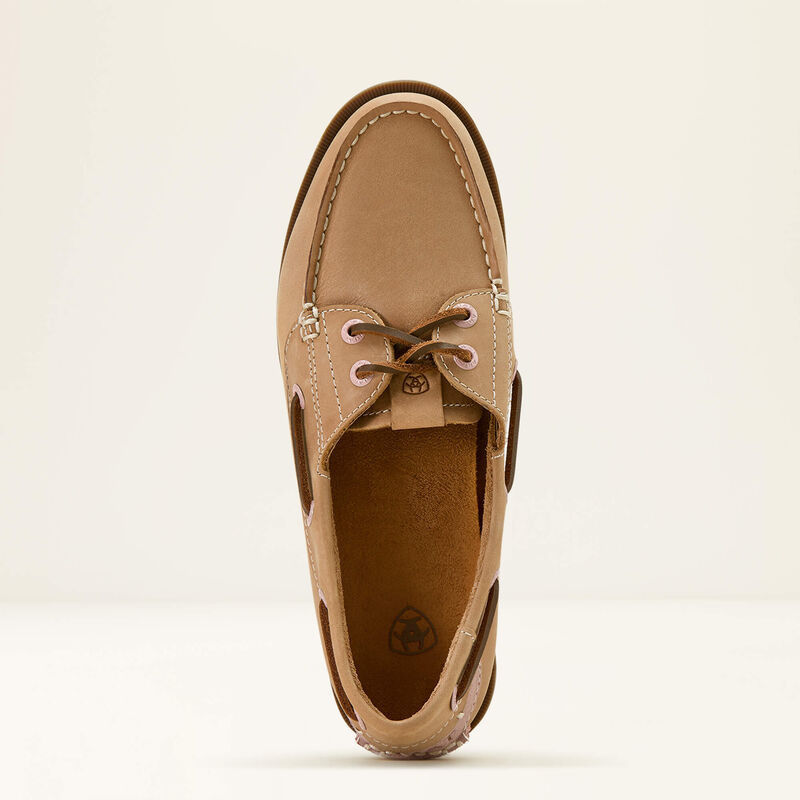 Ariat Antigua Boat Shoe - Natural Tan - Lucks of Louth