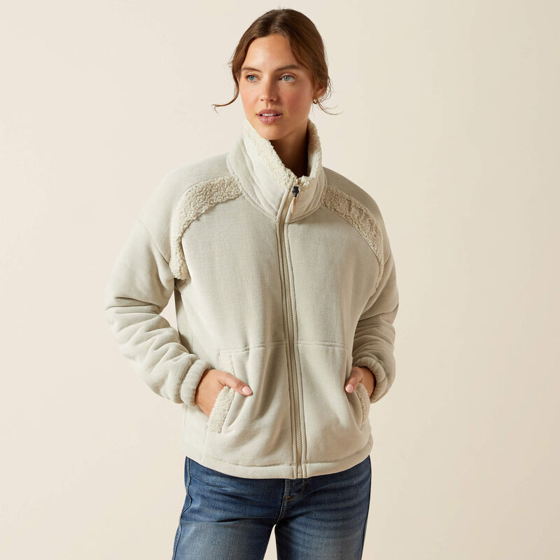 Ariat Lafayette Full Zip Fleece - Pelican - Lucks of Louth