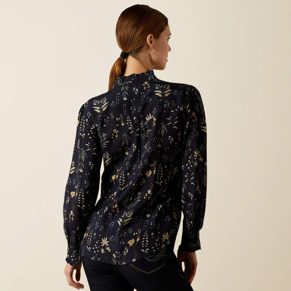 Ariat Cricklade Blouse - Navy Floral Print - Lucks of Louth