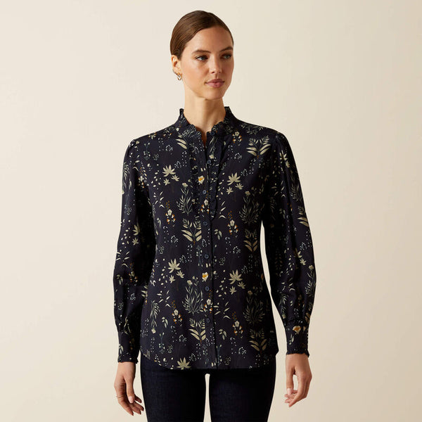 Ariat Cricklade Blouse - Navy Floral Print - Lucks of Louth
