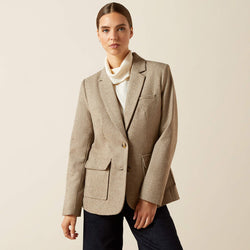 Ariat Beckfoot Blazer - Camel Houndstooth - Lucks of Louth
