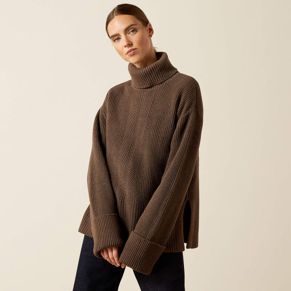 Ariat Lendal Sweater - Coffee Bean Heather - Lucks of Louth