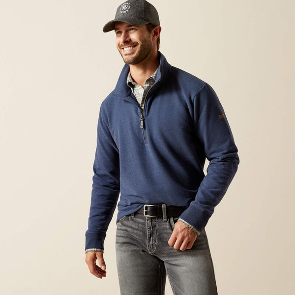 Ariat Wilford 1/2 Zip Sweatshirt - Navy Heather - Lucks of Louth