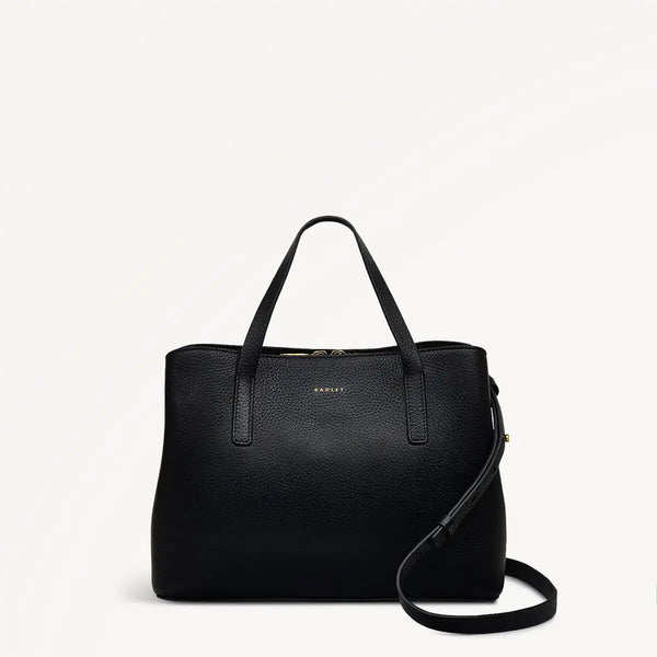 Radley Dukes Place Medium Zip Top Grab Bag - Black - Lucks of Louth