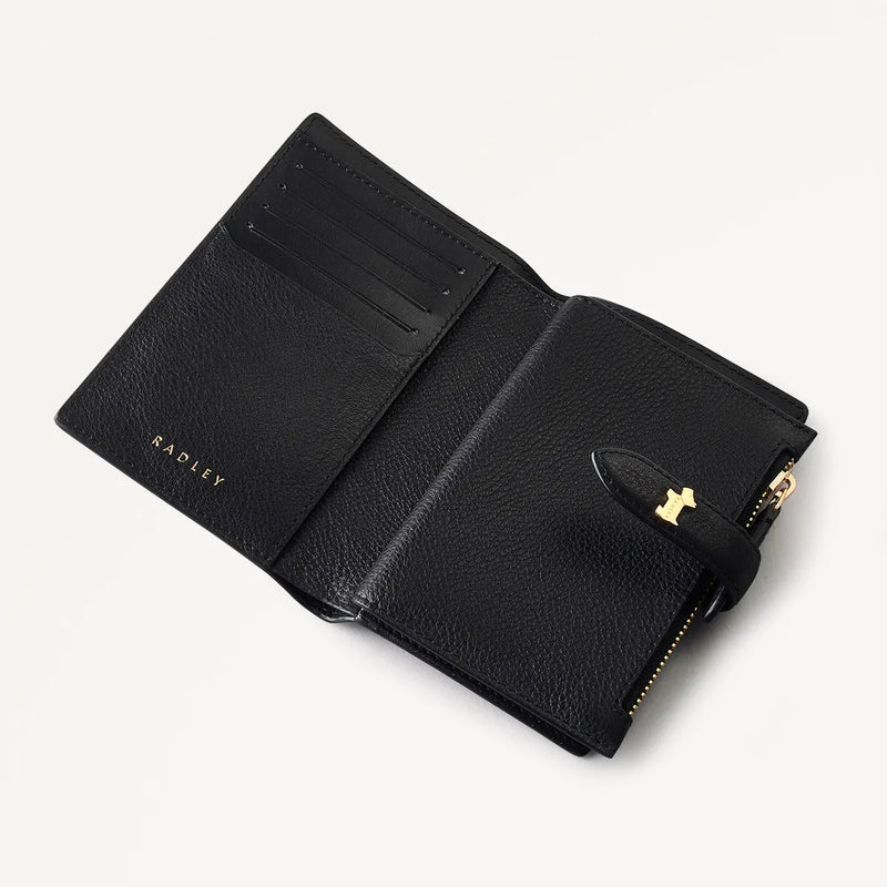 Radley Willis Street Medium Bifold Purse - Black - Lucks of Louth