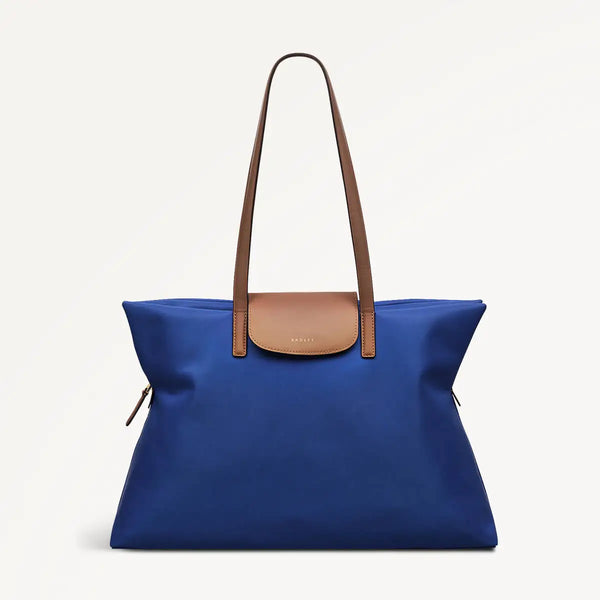 Radley Pocket Essentials Fabric Medium Zip Top Tote Bag - Yves Blue - Lucks of Louth