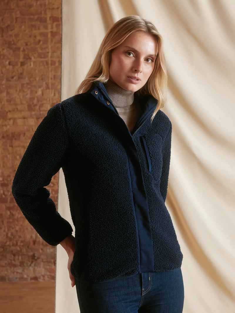 Fairfax & favor Agnes Fleece Jacket - Navy - Lucks of Louth