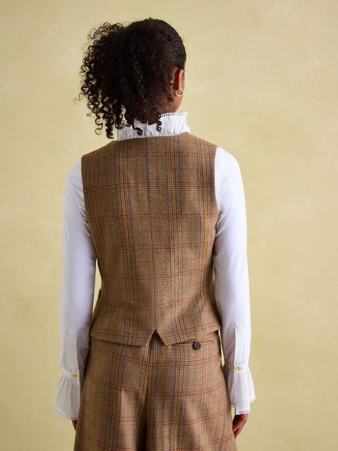 Joules Penrose Check Tweed Waistcoat - Lucks of Louth