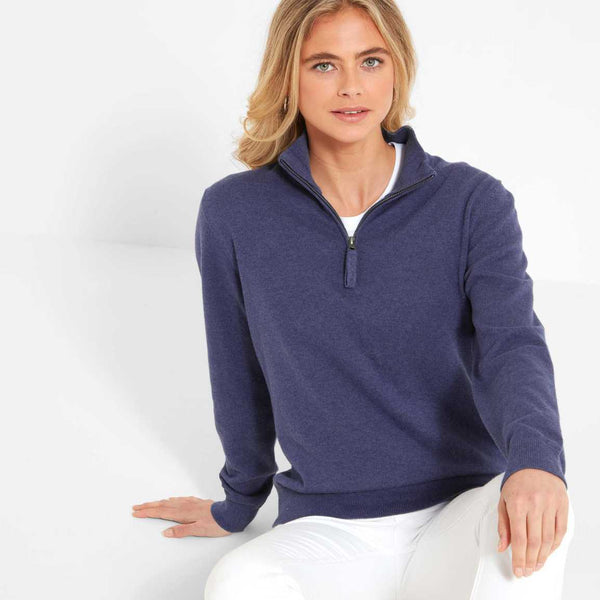 Schoffel Polperro Pima 1/4 Zip - French Navy - Lucks of Louth
