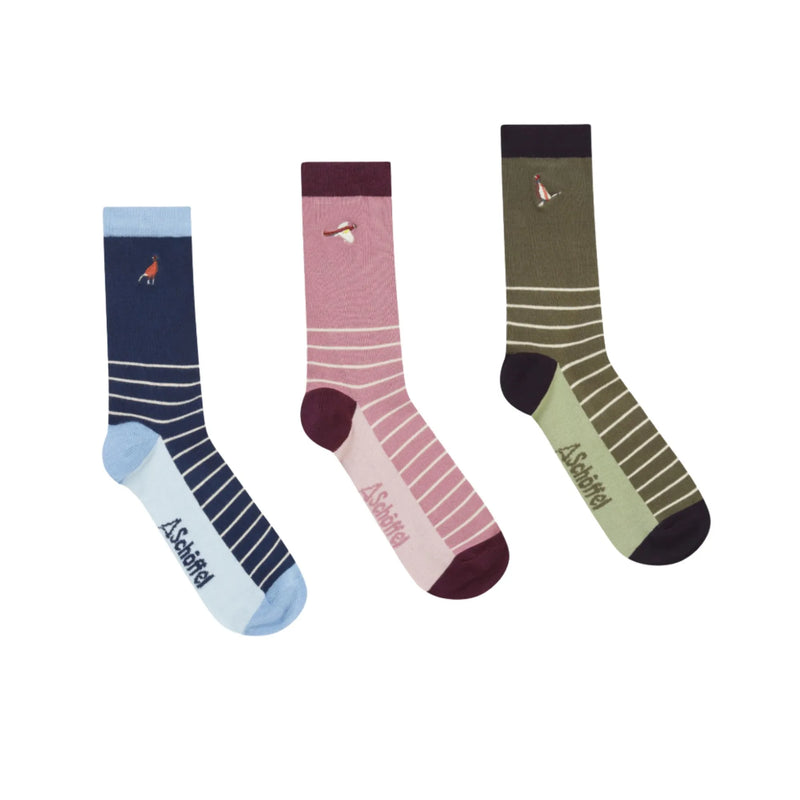 Schoffel Pheasant Mix Bamboo Sock - Box of 3 - Lucks of Louth