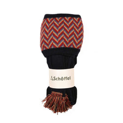 Schoffel Herringbone Shooting Sock - Navy - Lucks of Louth