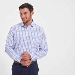 Schoffel Hebden Tailored Shirt - Green/Blue Check - Lucks of Louth