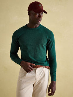 Joules Jarvis Mens Crew Neck Jumper - Dk Green - Lucks of Louth