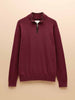 Joules Hillside Quarter Zip Knitted Jumper -Port