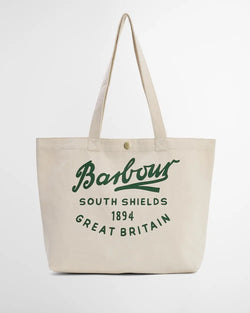 Barbour Script Tote Bag - Natural - Lucks of Louth