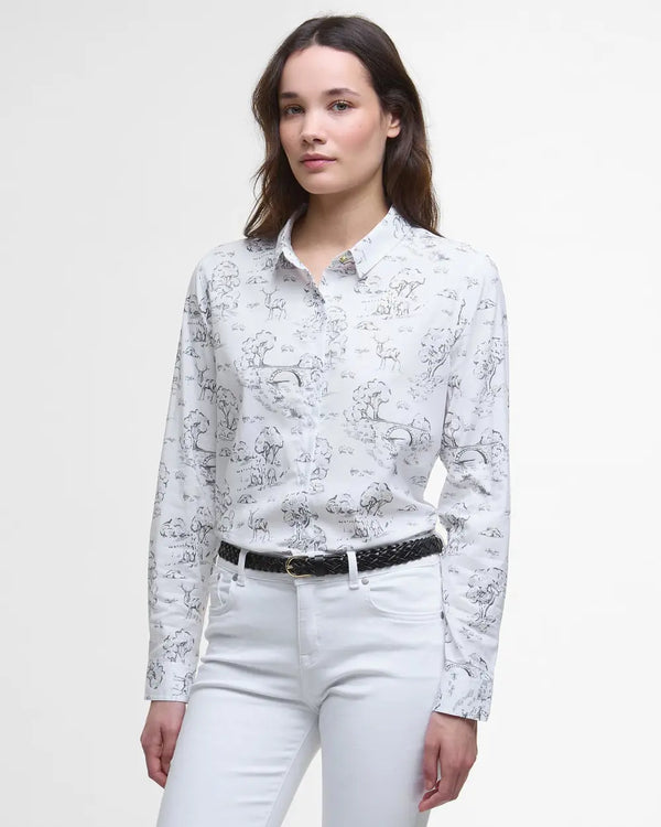 Barbour Safari Long Sleeve - Woodland Print - Lucks of Louth
