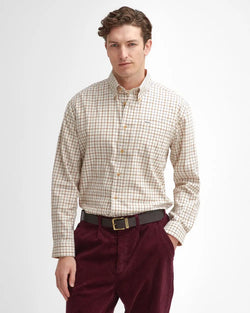 Barbour Bank Tattersall Regular Shirt - Merlot - Lucks of Louth