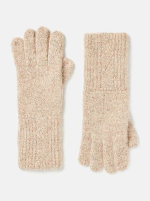 Joules Effie Knitted Gloves - Camel - Lucks of Louth