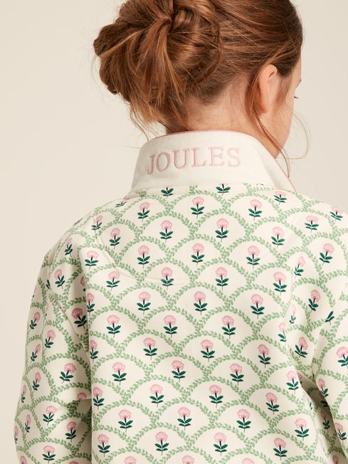 Joules Burnham Funnel Neck Sweatshirt - Cream Floral - Lucks of Louth