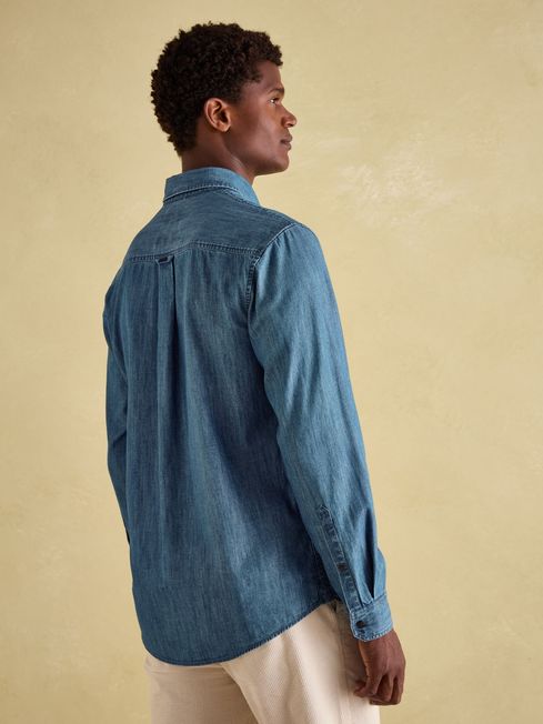 Joules Chambray Classic Fit Shirt - Blue - Lucks of Louth