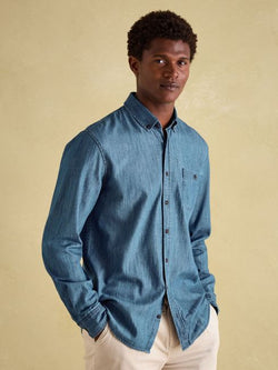 Joules Chambray Classic Fit Shirt - Blue - Lucks of Louth