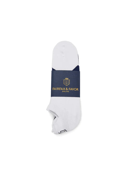 Fairfax & Favor Signature Trainer Sock 3 Pack - White/Navy - Lucks of Louth