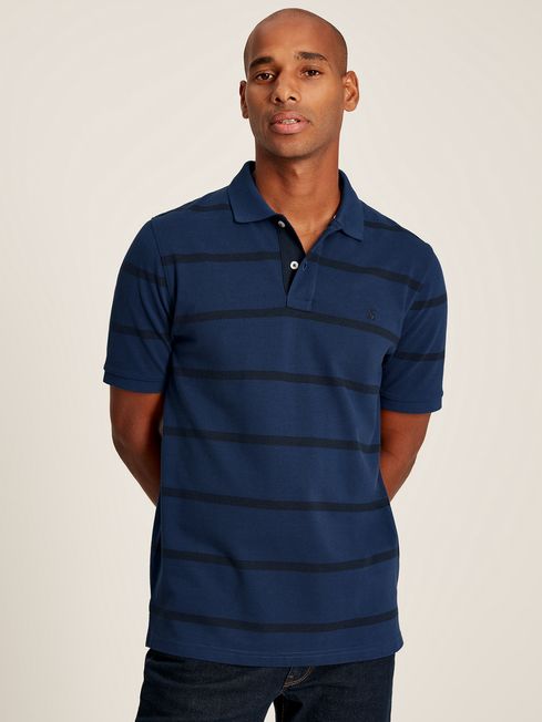 Joules Mens Filbert Polo Top - Blue/Stripe - Lucks of Louth