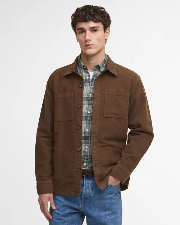 Barbour Moleskin Overshirt - Dark Sand - Lucks of Louth