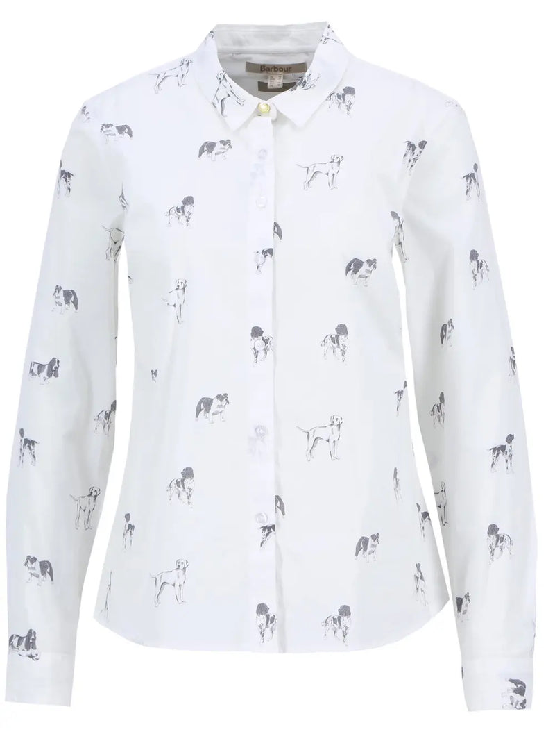 Barbour Brambles Tailored Shirt - Dog Print - Lucks of Louth