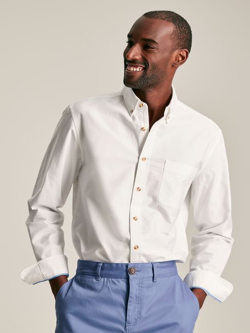 Joules Oxford Shirt Long Sleeve - White - Lucks of Louth