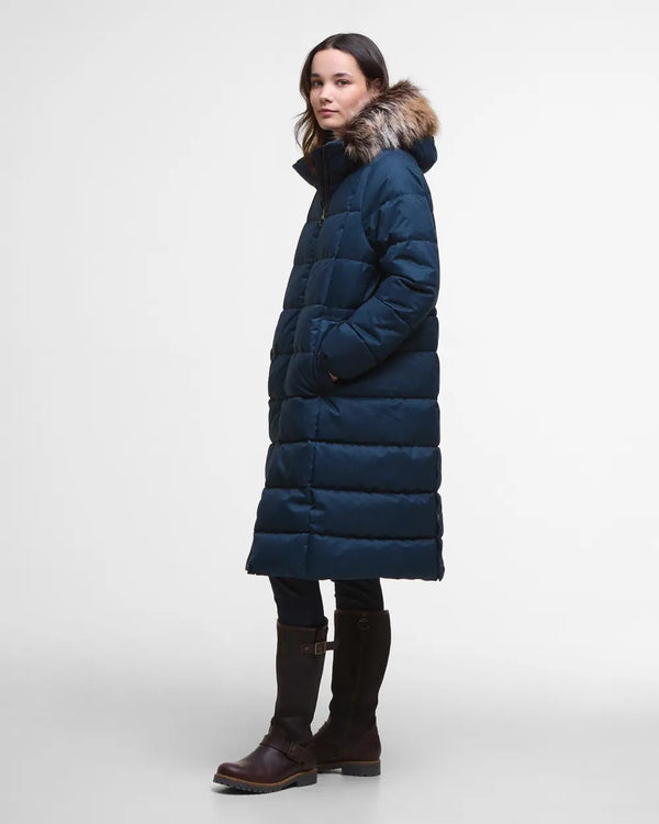 Barbour Marjoram Puffer Jacket - Dark Navy - Lucks of Louth
