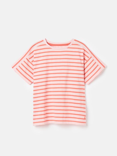 Joules Girls Betty Top - Pink Stripe - Lucks of Louth