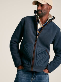 Joules Greenfield Navy Blue Full Zip Fleece - Navy - Lucks of Louth