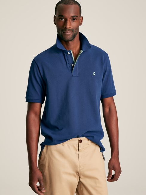 Joules Woody Cotton Polo Shirt - Blue - Lucks of Louth