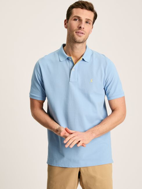 Joules Woody Cotton Polo T Shirt - Light Blue - Lucks of Louth