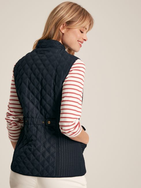 Joules Minx Diamond Quilted Gilet - Navy - Lucks of Louth