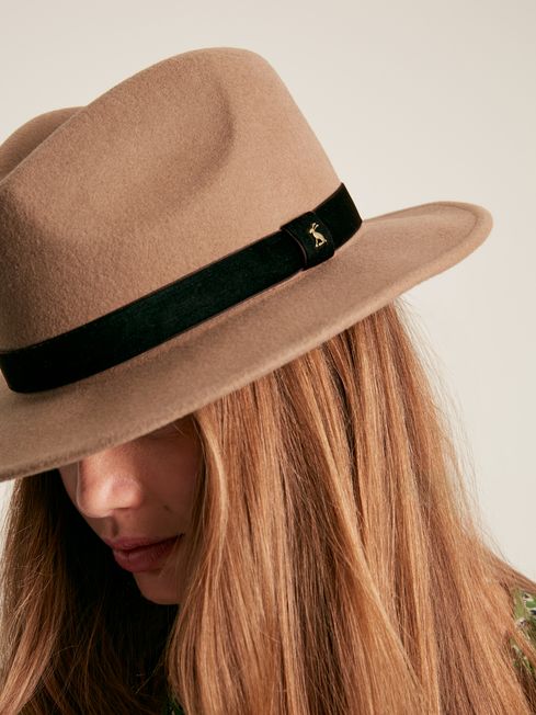 Joules Maude Wool Fedora - Natural - Lucks of Louth