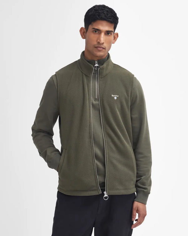 Barbour Essential Fleece Gilet - Mid Olive - Lucks of Louth
